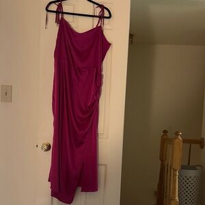 Fashion Nova Fuchsia Asymmetrical Dress